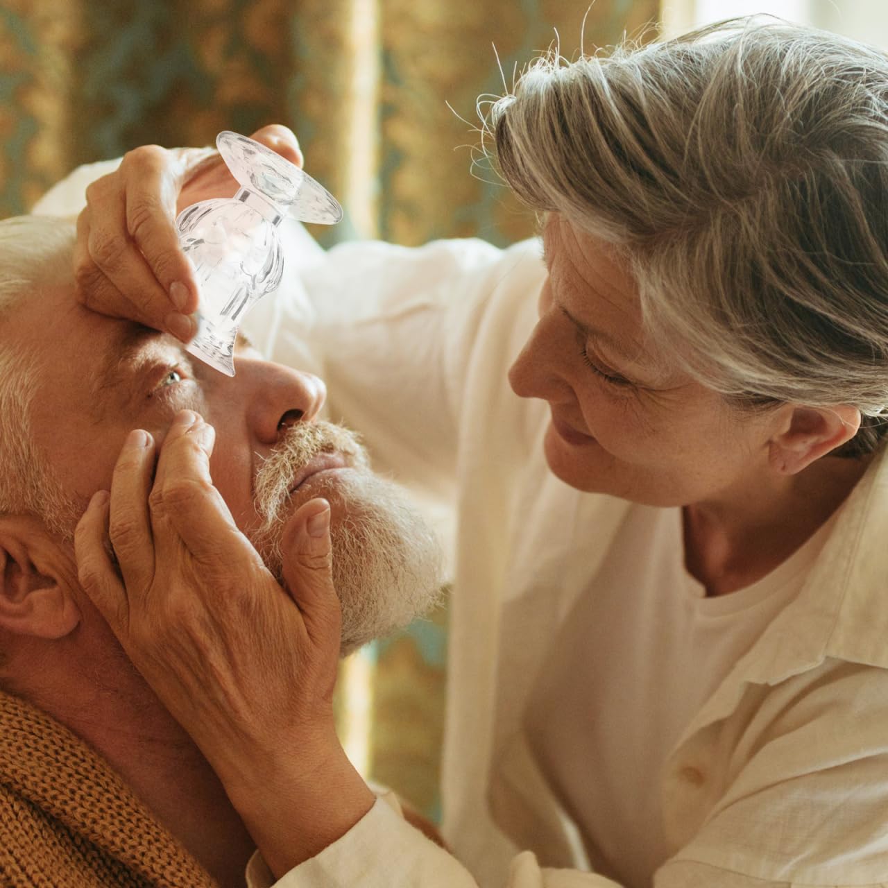 Gatuida Augenspülbecher Glas 2er Set Augenbadewanne zur Effektiven Augenreinigung Gläserne Augenwanne für Trockene Augen Pollenallergie Augenspülglas Tragbar für Erste Hilfe Reise Kontaktlinsenträger