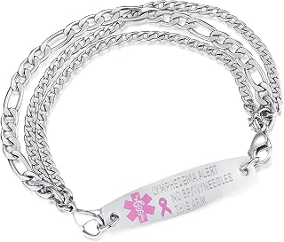 LinnaLove medical alert bracelets for men women Stainless steel Interchangeable medical bracelets, free engraving