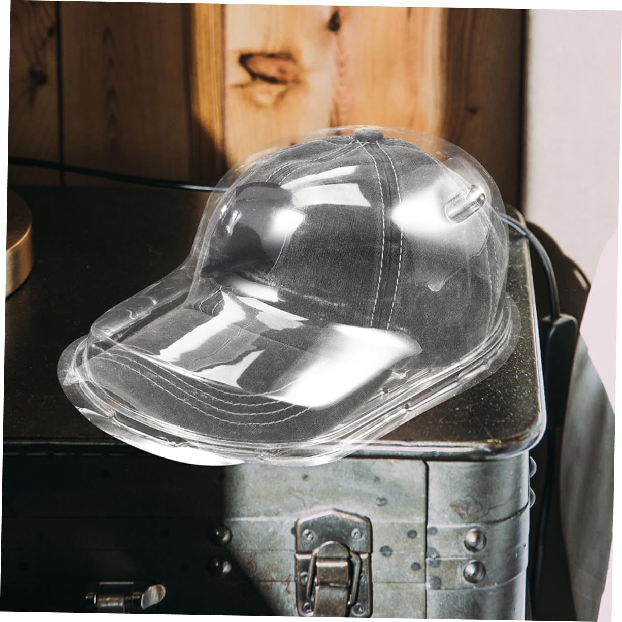 Organizador de Gorras de Béisbol de Plástico Pp 6 Piezas | Expositores Cajas Colgantes Transparentes, para Tiendas y Supermercados, Mantiene la Forma