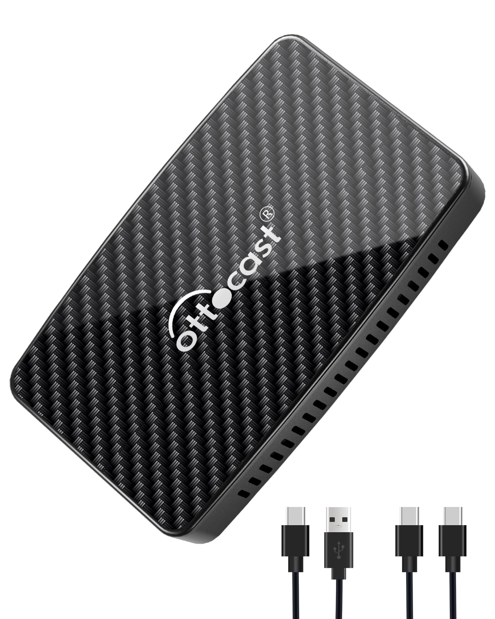 OTTOCASTPlay2Video Pro,CarPlay Ai Box Wireless CarPlay Android Auto Adapter with Netflix,Built-in YouTube/Spotify/IPTV - Fast Auto Connect,Plug & Play,Supports Split Screen