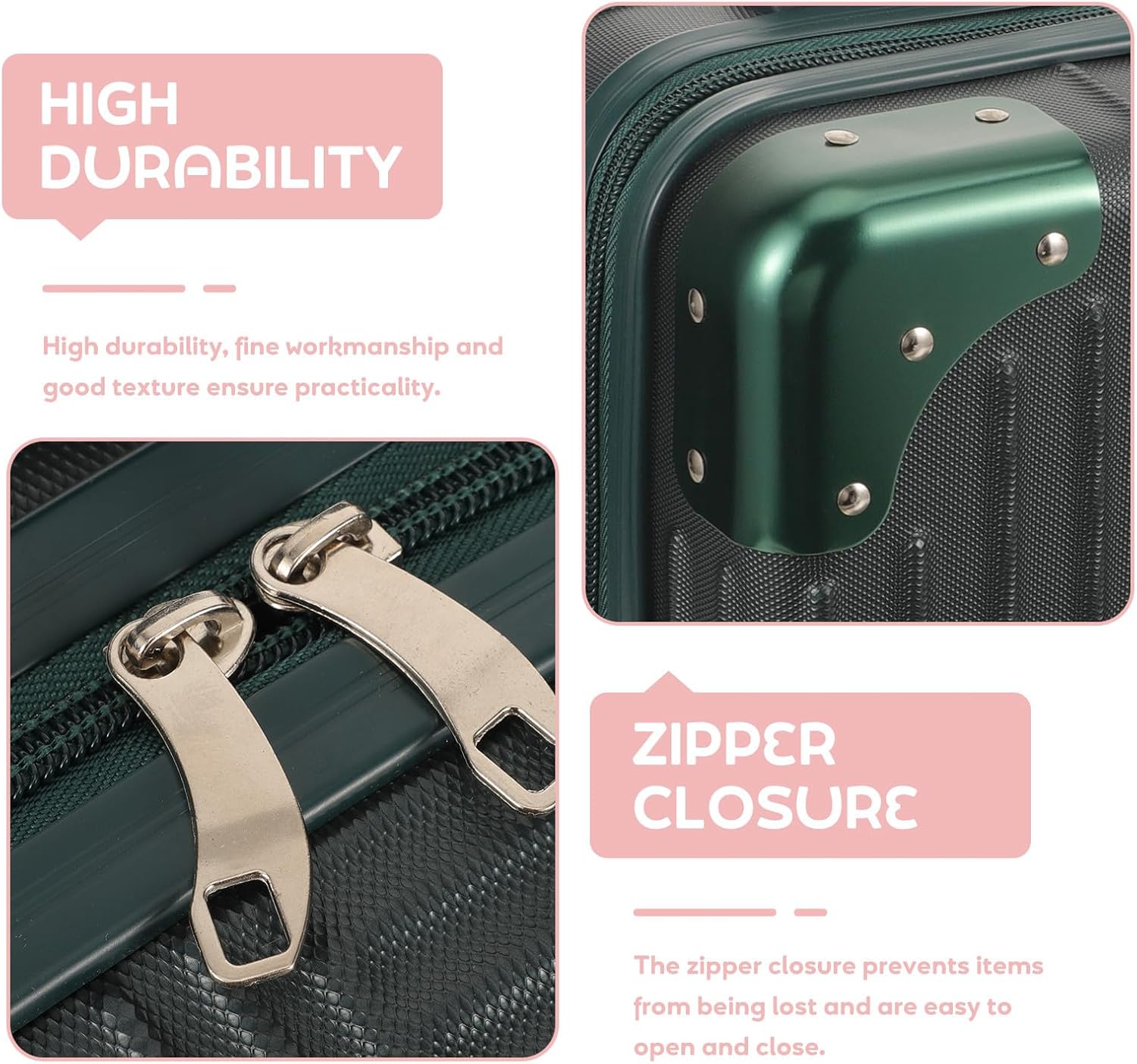 Wear-resistant Storage Suitcase Compact Cosmetic Case Lightweight Makeup Organizer for Travel and Home Use