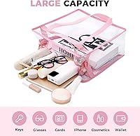 Vista 16 de BAGAIL Bolsas transparentes aprobadas para estadios con cierre de cremallera, bandolera bandolera con correa ajustable