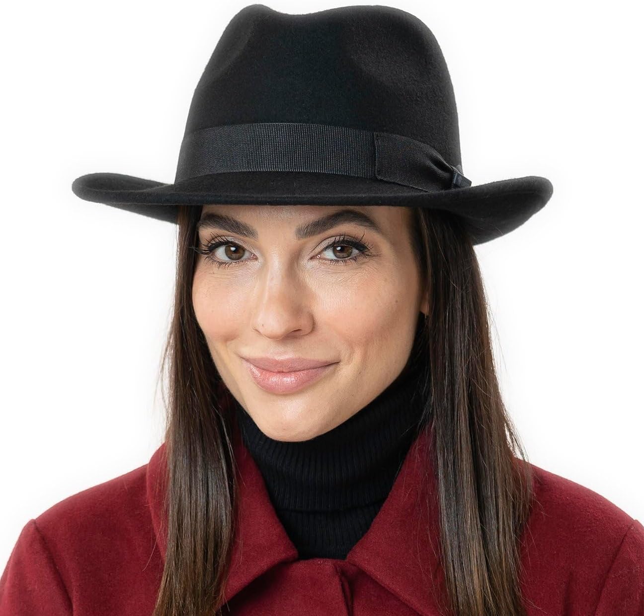 Lipodo Basic Bogart Felt Fedora 100% Wool Made in Italy Men Women Summer Winter