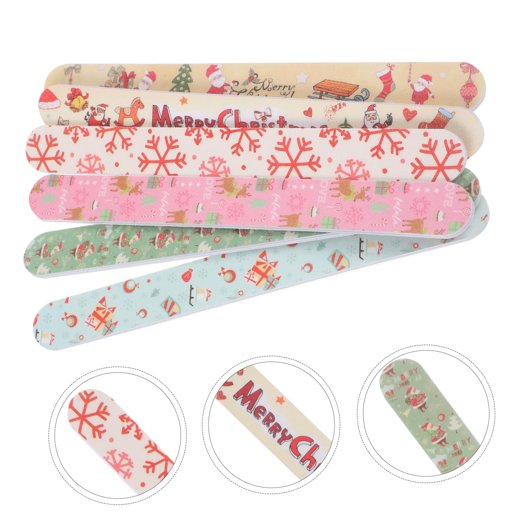 Stücke Weihnachts Nagelfeilen Aus Eva Maniküre Werkzeuge für Natürliche Nägel Festliche Designs Ideal für Die Nagelkunst und Pflege Perfekte Nagelfeilen für Die Weihnachtszeit