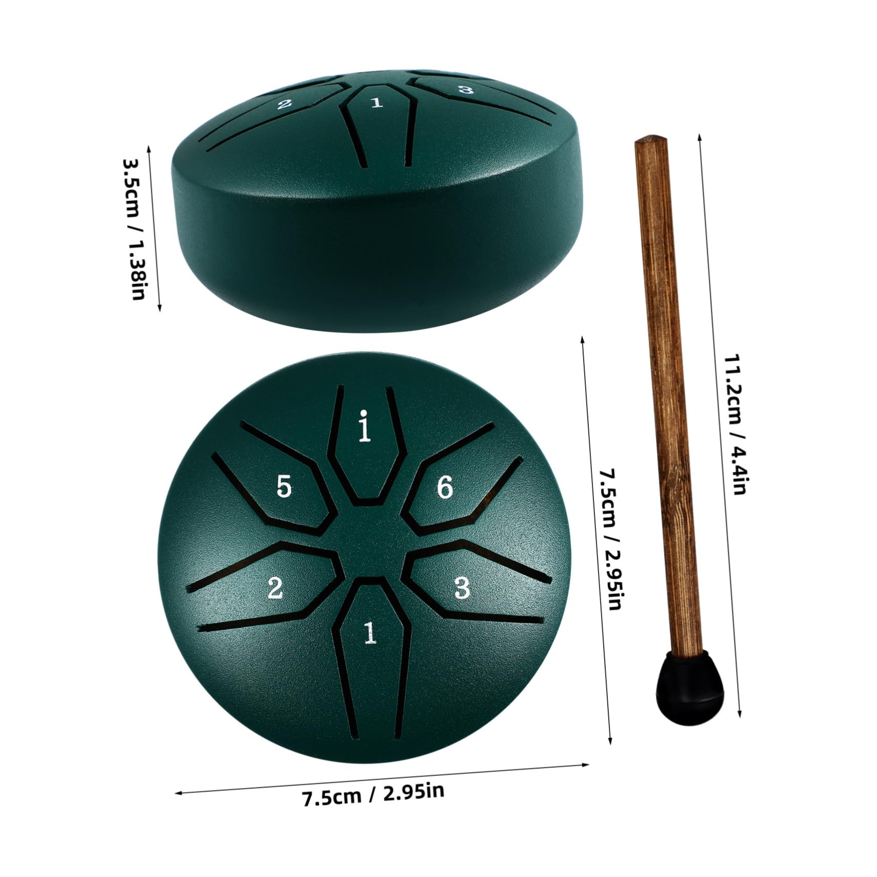 Sosoport Mini Steel Tongue Drum Note Rain Drum Portable Handheld Percussion Instrument for Music Enlightenment Party Shows Durable Beautiful Melodic Sound