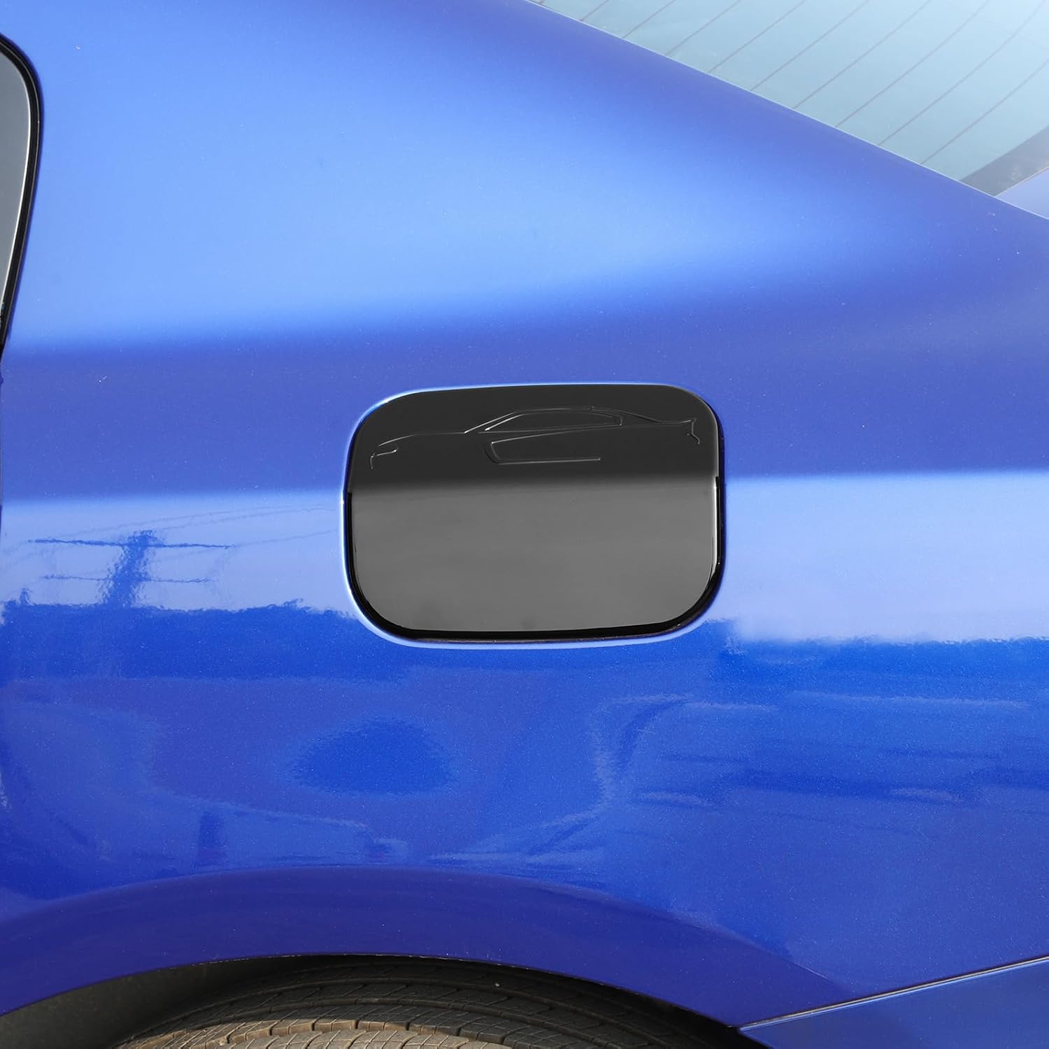 Fuel Door Gas Cap Cover Trim Fit for Dodge Charger 2011-2024 (Black)