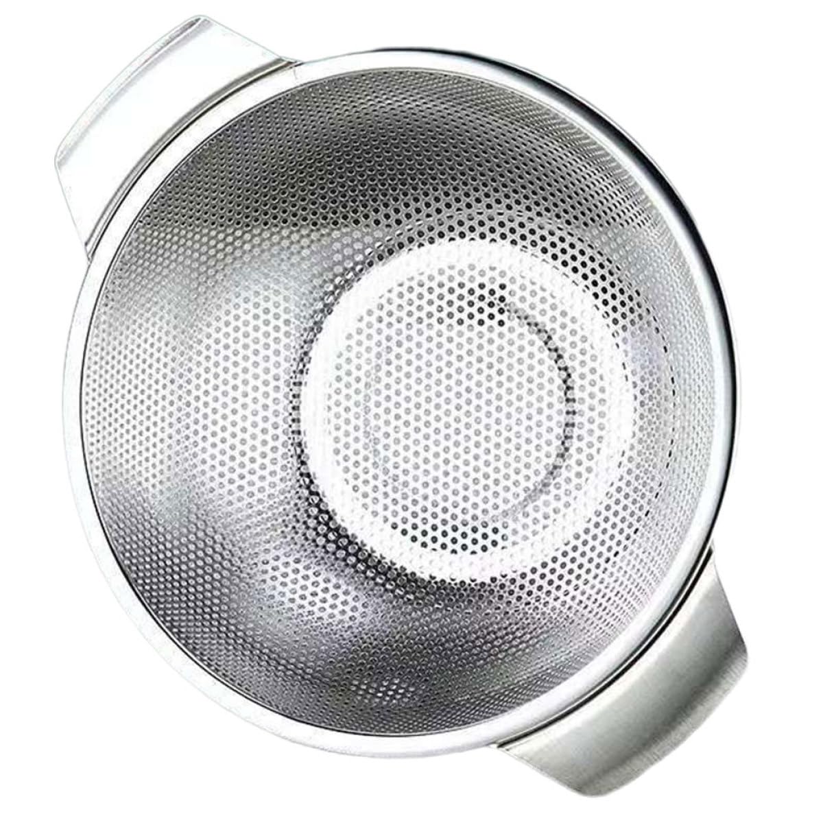 SHINEOFI Colador de Arroz de Acero Inoxidable 255 CM Cesta Escurridora Multifuncional para Lavar Verduras y Frutas Cedazo de Malla Fina para Cocina Doméstica Utensilio de Drenaje