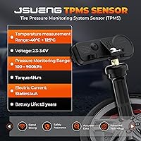 Vista 5 de Sensor TPMS Subaru, 4 sensores de monitoreo de presión de neumáticos compatibles con Subaru Legacy Outback 2004-2017, Crosstrek 2013-2016, Forester