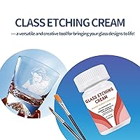 Vista 2 de Crema de grabado para vidrio, espejos, cerámica, porcelana, mármol y pizarra, para fabricantes, creadores, artesanos, aficionados al bricolaje