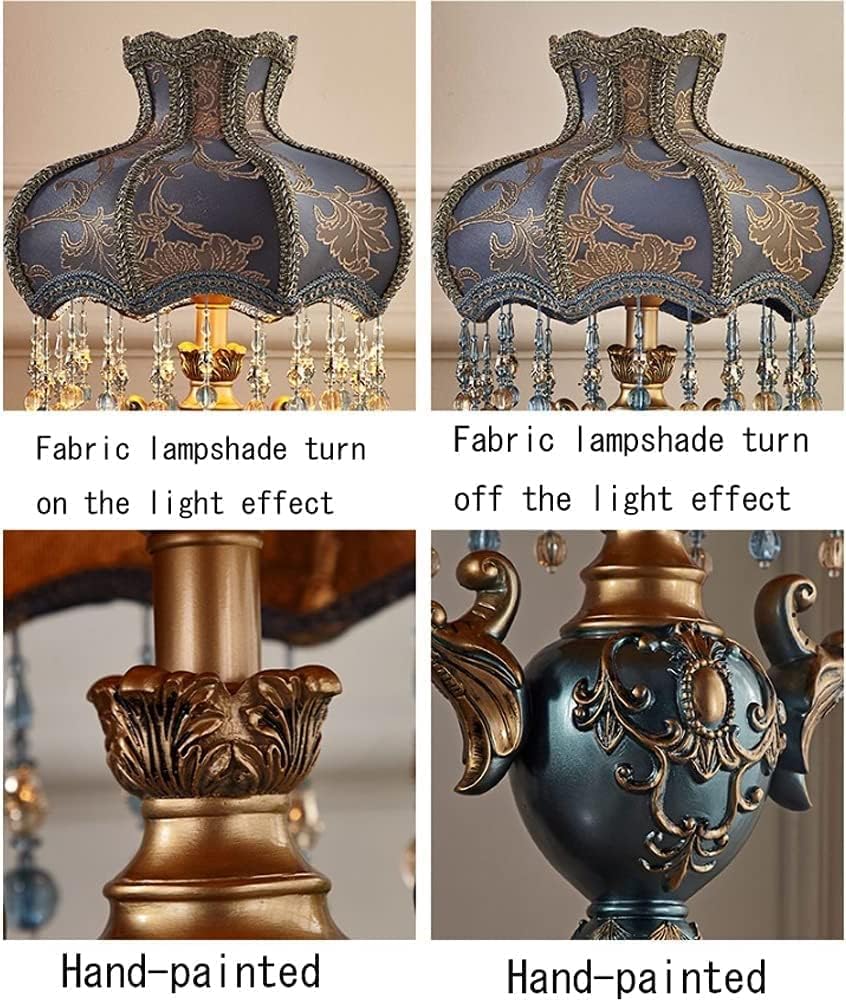 Lampa Stołowa Lampa Stołowa Z Żywicy Lampka Nocna Handwork Tkaniny Abażur Tassel Biurko Włącznik Światła Biurkowa Do Domowego(30cm*55cm)