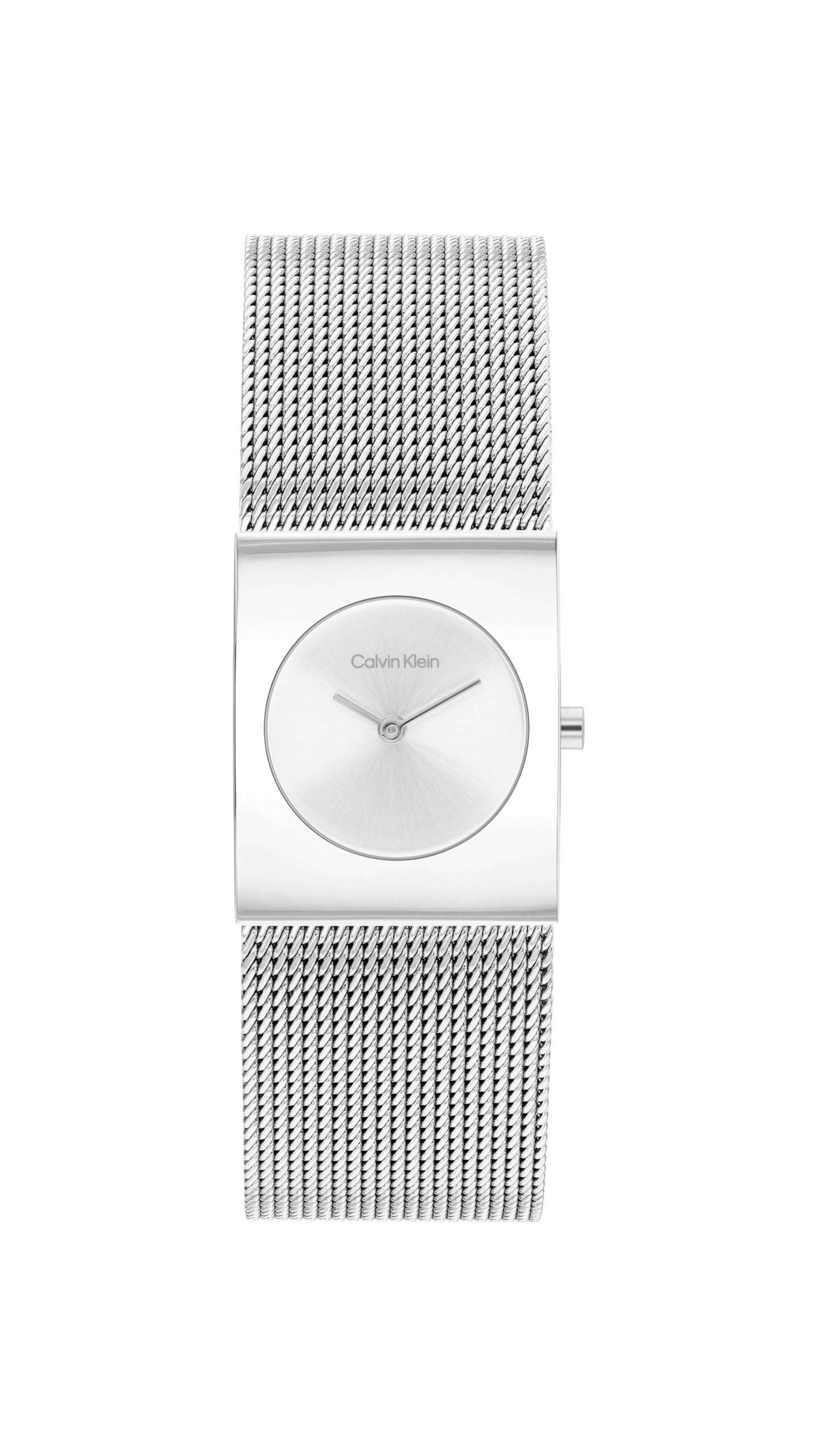Calvin Klein Two Hand Quartz Movement Watch for Women CK Pulse Collection with Silver Stainless Steel Mesh Bracelet - 25100135