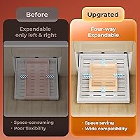 Vista 4 de 1 Pack Pull Out Cabinet Organizer, Slide Out Drawer Expandable Width (12"-19") and Depth (17"-23") With 3 Slides, Fixed with Adhesive Film and Nail