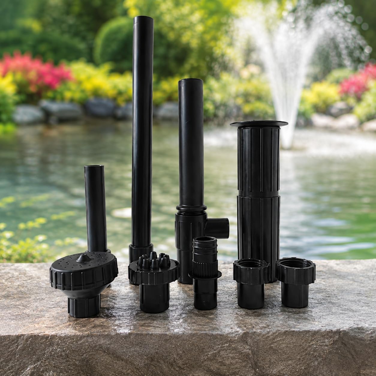 Fountain Kit for Home and Outdoor Sprinkler Spray Water Fountain Set Extension for Garden Decoration for Pond Submersible Water Fountain Set for Outdoor and Backyard (Large)