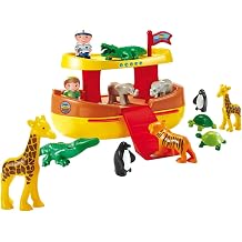 3007 Ecoiffier Toys - Abrick-L'Arche de Noe-2 Characters + 11 Animals - from 18 Months - Made in France