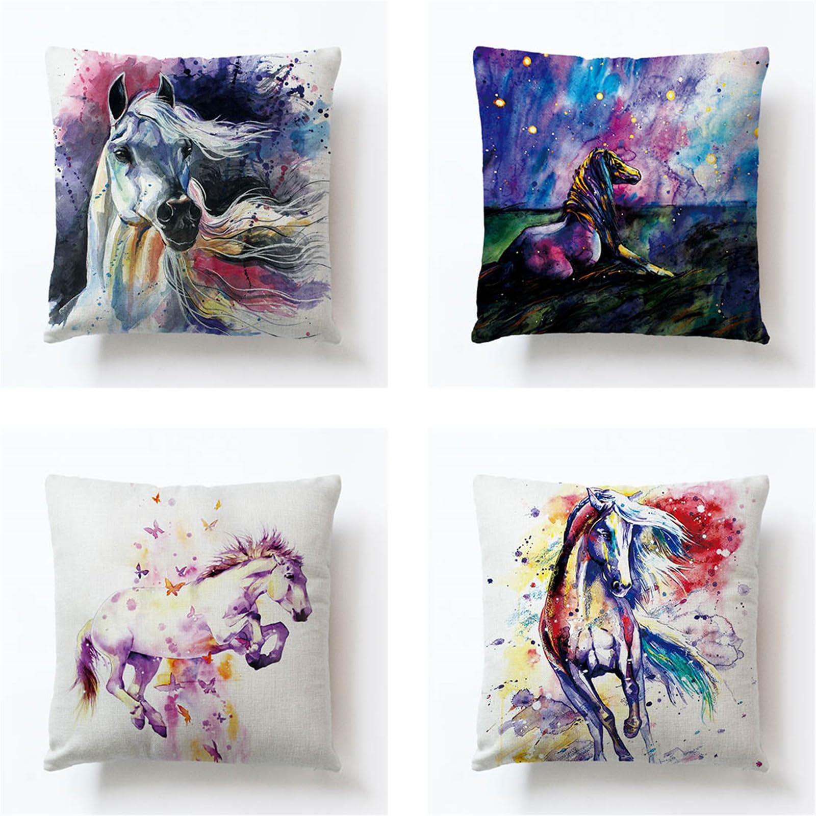 Housses de coussin lin 60x60cm de qualité supérieure au motif animal