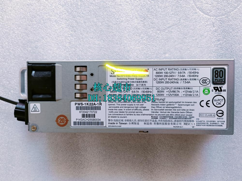 1pcs PWS-1K22A-1R 1200W / PWS-1K26P-PQ/PWS-1K30D-1R (PWS-1K26P-PQ)