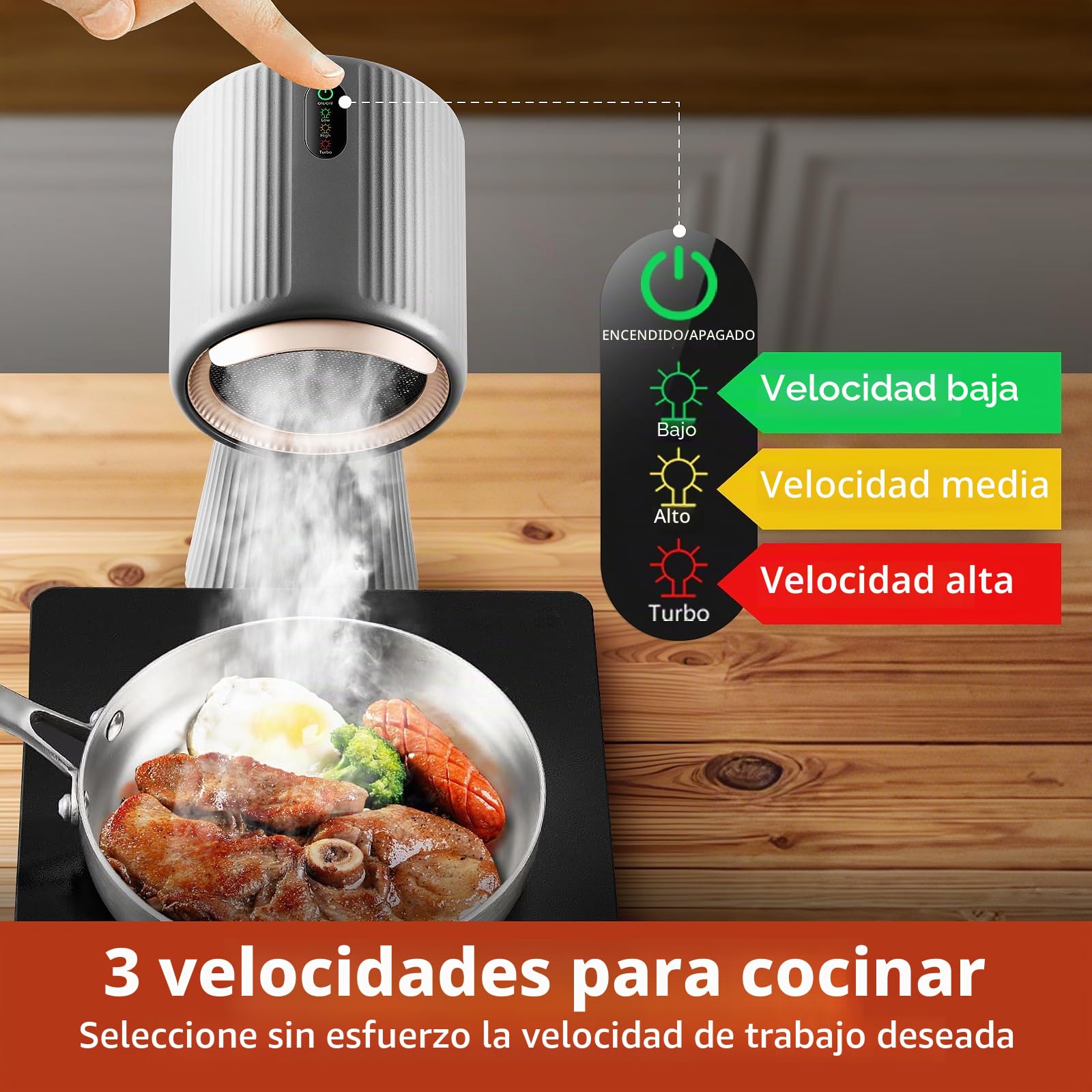 SNDOAS Mini Campana Extractora, Gris