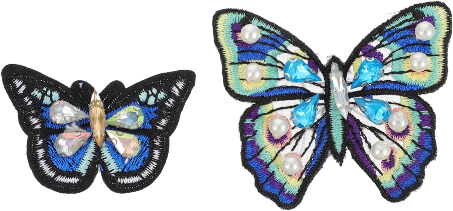 SEWACC 2 Pcs Patch Flower Embellishments Hand Decor Iron on