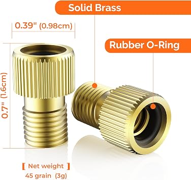 ETENWOLF Brass Presta Valve Adapter 4 Pack
