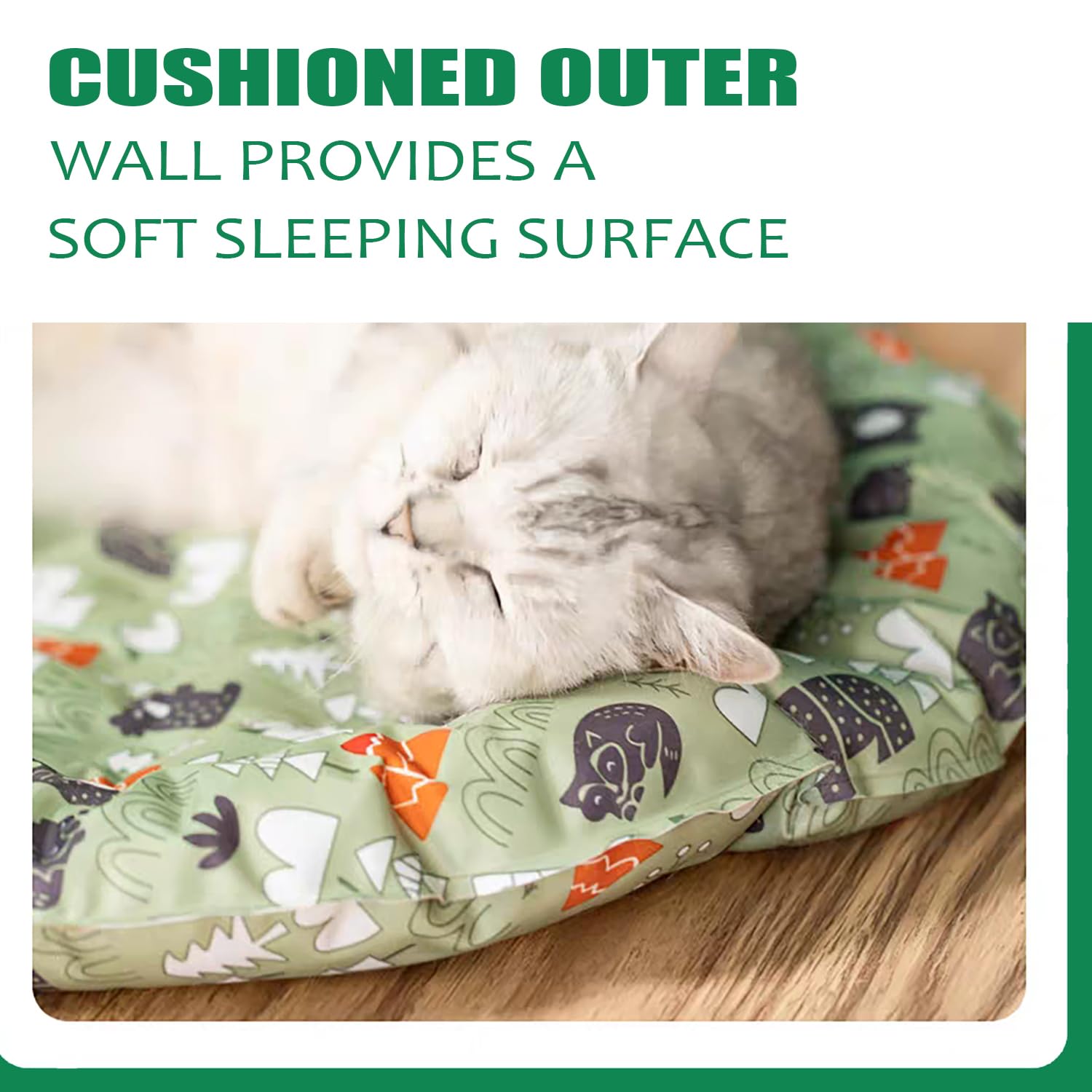 IDOLPET Cat Dog Pet Cooling Mat Cushion Pad Bed Summer Cool Down Comfortable Soft for Pets and Adults (Round Forest, Small)…
