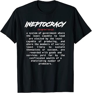Funny Political Saying Ineptocracy Definition Design White T-Shirt