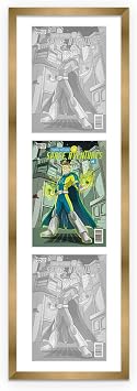 CountryArtHouse Comic Book Frame Bronze Matted For Comics Published Between 1986 and Present Day, Made to Showcase 3 Comics Under UV Acrylic with Acid Free White Matting Vertical Style
