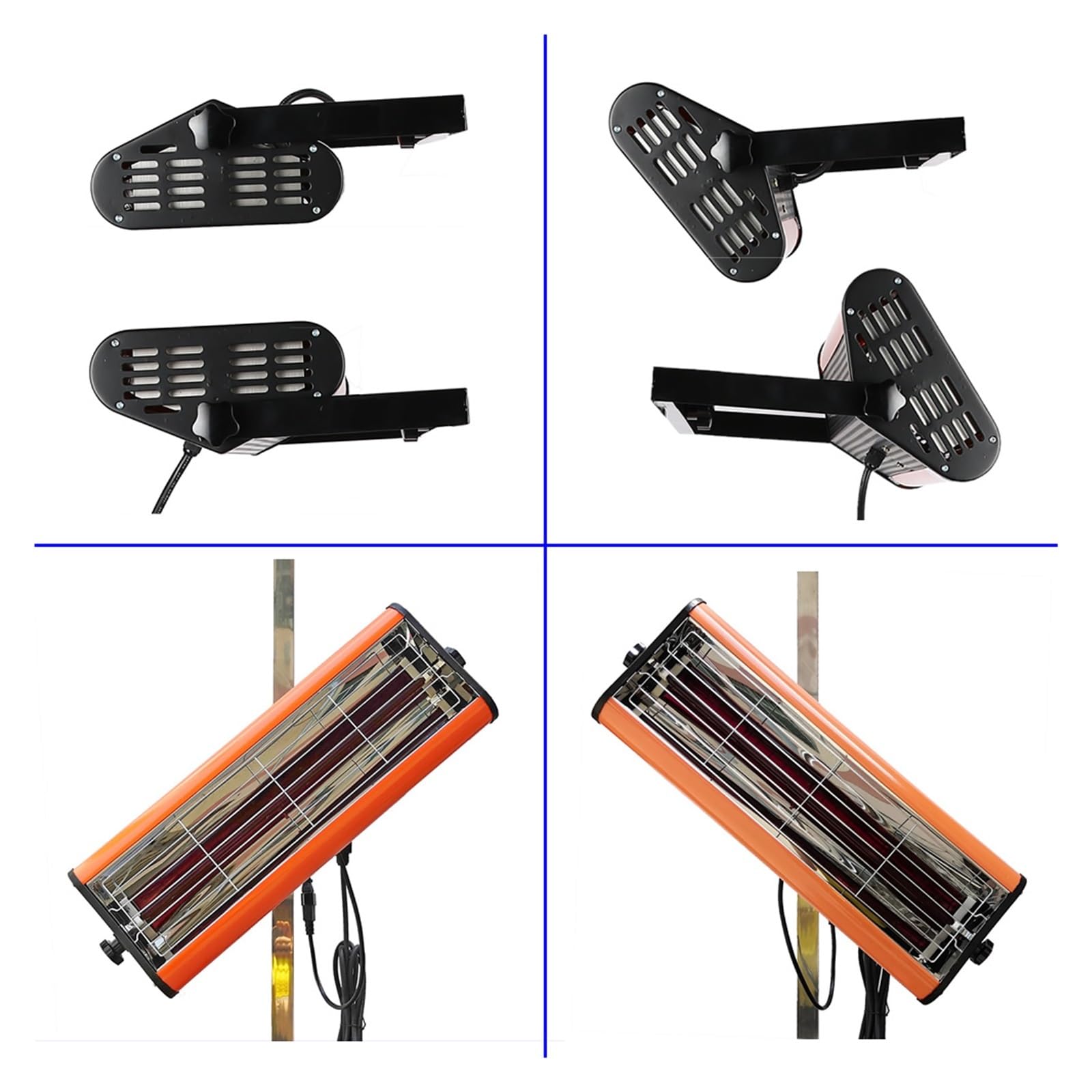 Lampa Utwardzająca, 1050W Samochodowa Lampa Do Pieczenia Farby Na Podczerwień Automatyczna Suszarka Grzewcza Światło Podczerwone Krótkofalowa Utwardzająca Kabiny Lakierniczej