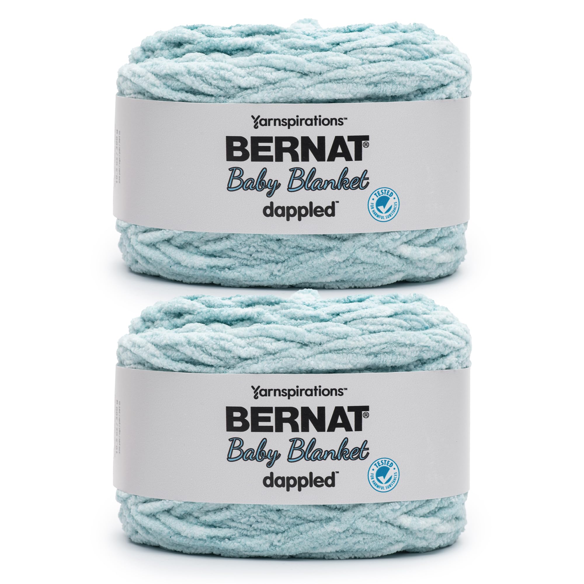 Bernat Babydecken-Garn mit Punkten, 300 g, 100% Polyester, #6 super sperrig, 220 m, Stricken/Häkeln, 2 Stück