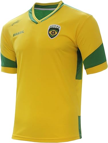 Miniatura 2 de ARZA Brasil New Jersey Fútbol AmarilloVerde 100% Poliéster