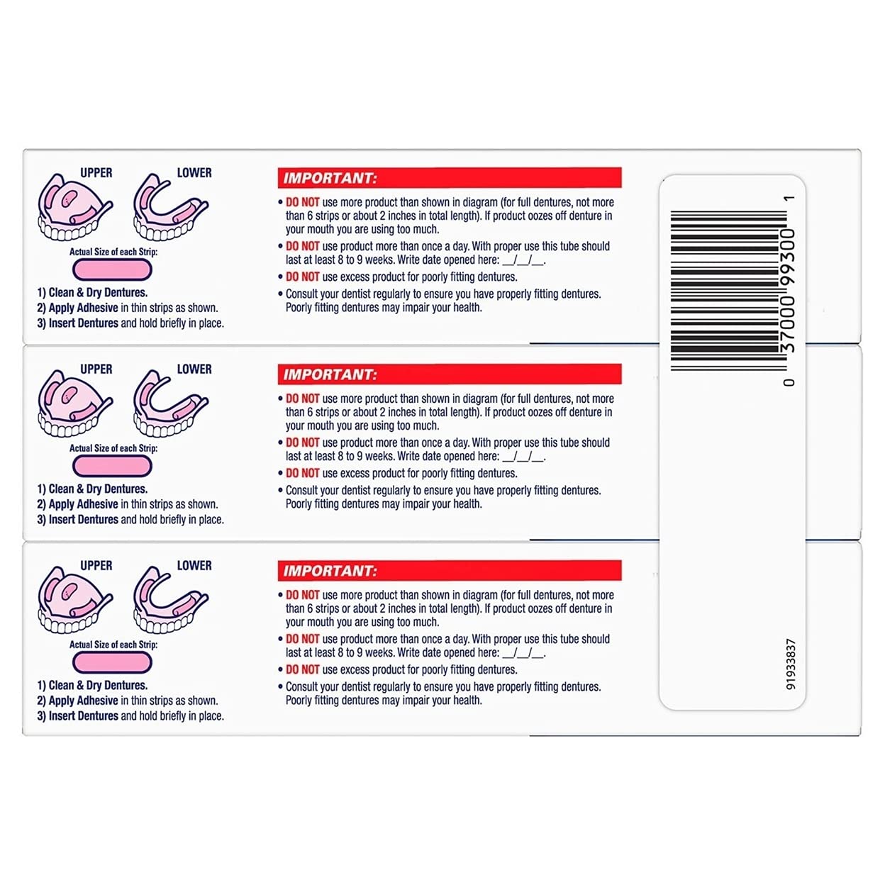 Fixodent Ultra Max Hold Dental Adhesive (2.2 oz. 3 pk.)