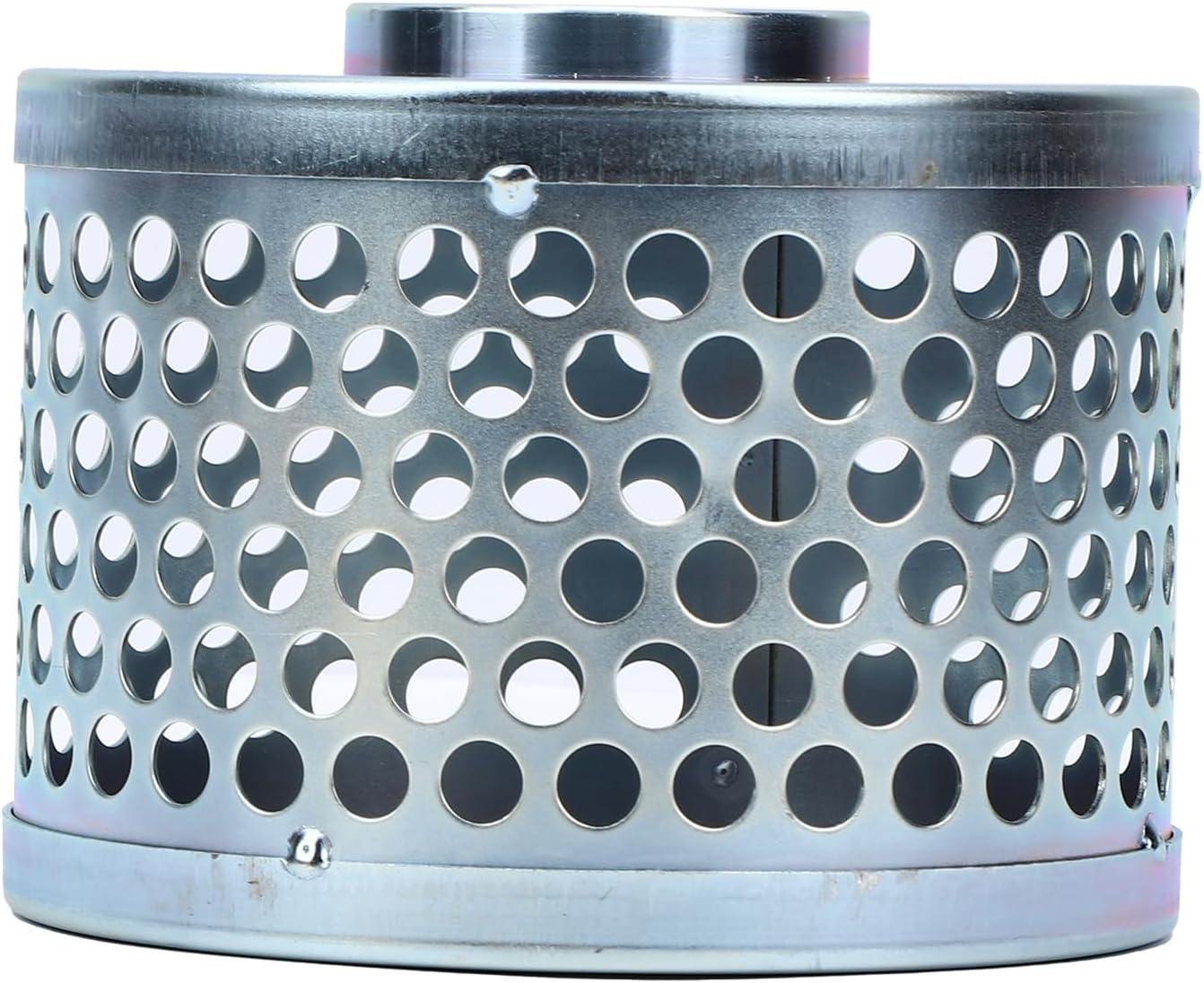 Hyuduo 2 Inch Round Hole Suction Strainer, Galvanized Carbon Steel Water
