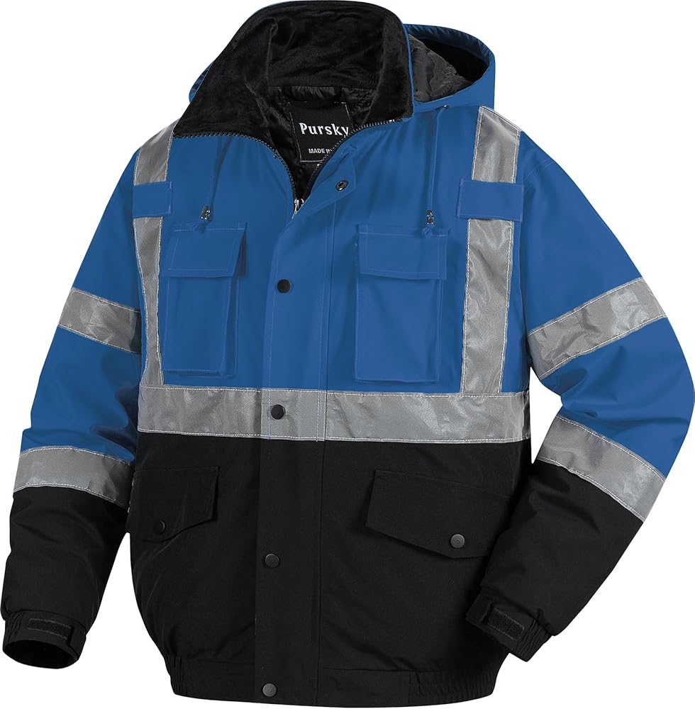 Amazon.com: Pursky Reflective Jacket Waterproof Jackets for Men