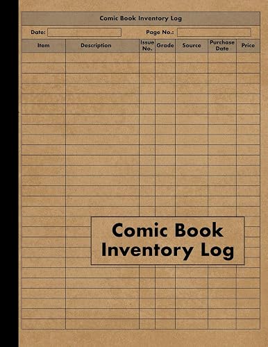 Comic Book Inventory Log: Comic Collectors Log Book For Cataloging Collection - 120 Pages - Comic Book Collecting Notebook