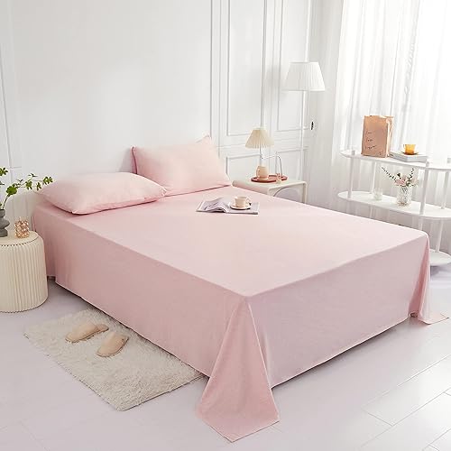 Household - Sábana encimera de punto de 100 % algodón, tamaño Queen, ligera, súper suave, extremadamente duradera, transpirable y cómoda, 1 pieza