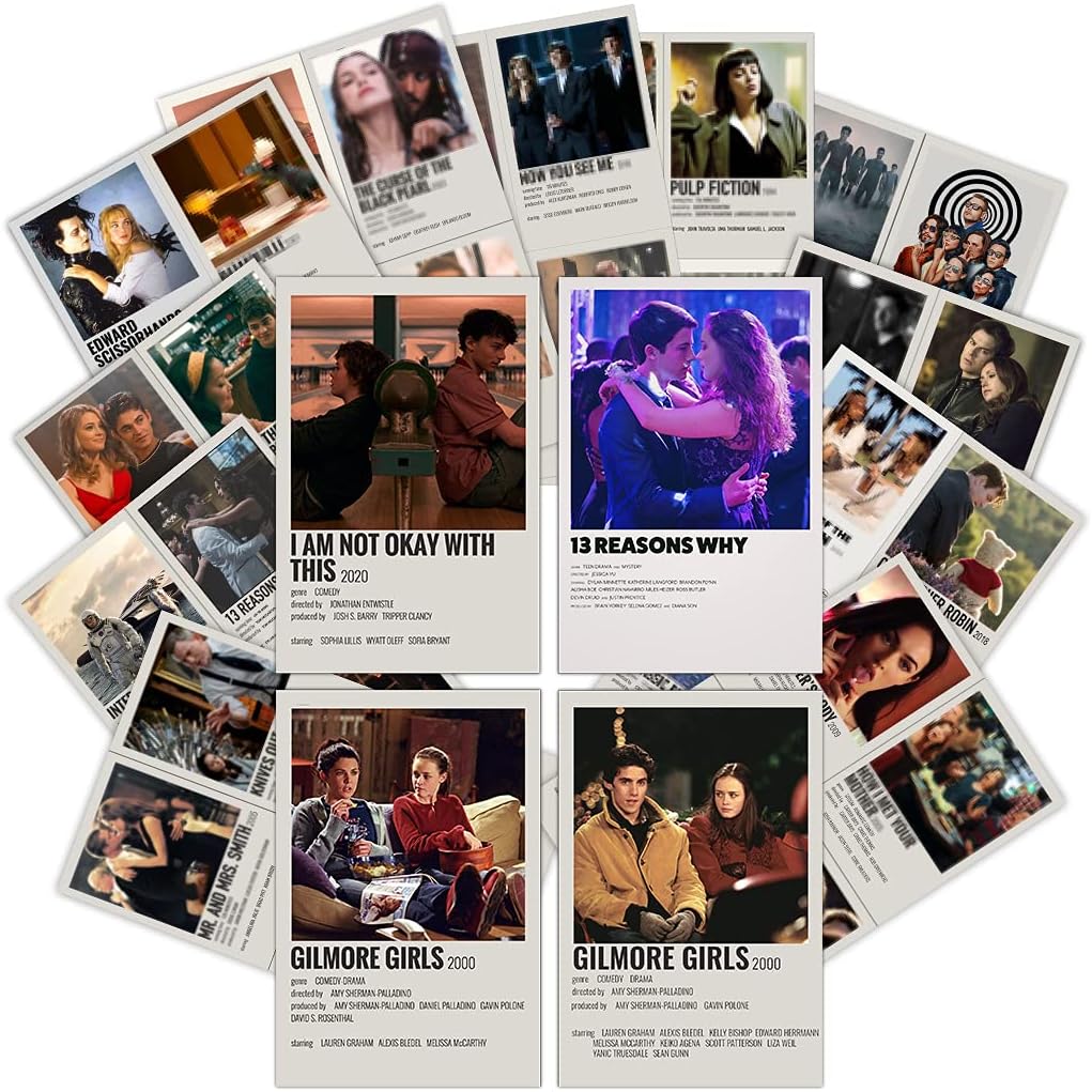 HK Studio Movie Posters for Room Aesthetic Dorm - Polaroid Film Downtown Girl Room Decor 3" x 5" Pack 48