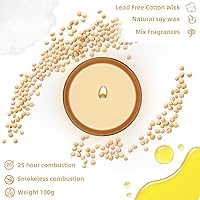 Vista 2 de Paquete de 4 velas perfumadas para el hogar, de cera de soja natural, velas de aromaterapia, juego de regalos para mujeres y hombres, juego de velas