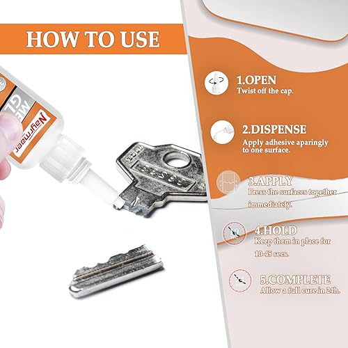 Miniatura 7 de Pegamento de metal, 1.06 oz (30 g), pegamento de metal a metal para pegar metal y otros materiales, pegamento súper instantáneo para metal, vidrio