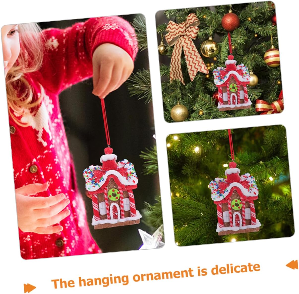 Cabilock 4pcs Hanging Ornaments Xmas Tree Decorations for Holiday Home Decor Sturdy Polymer Christmas Pendants Reusable Xmas Party Accessories Create Festive Atmosphere