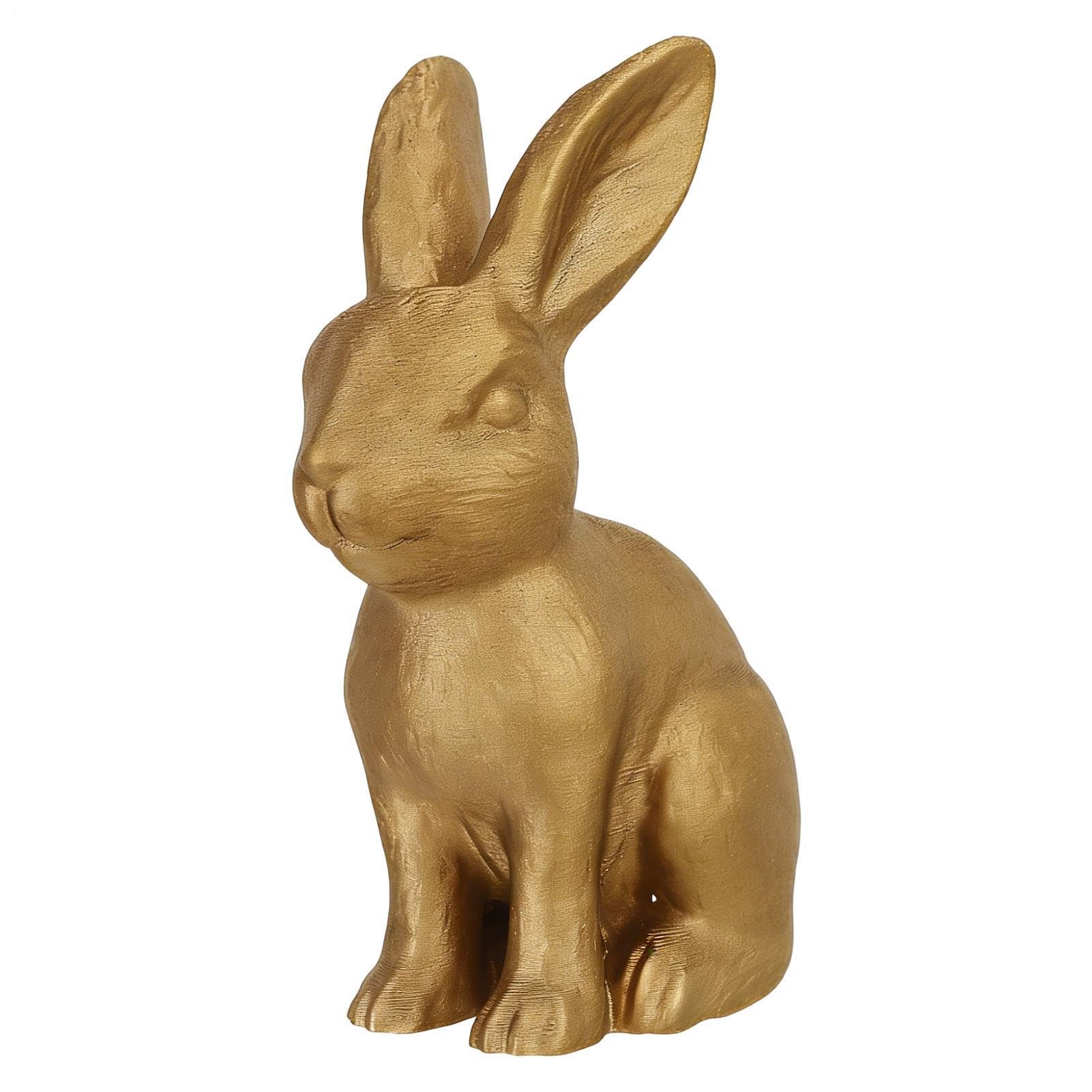 Sculpture artistique en résine de lapin aux finitions soignées pour maison