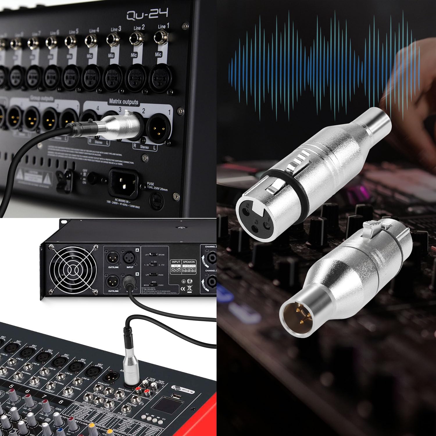 Adattatore Audio XLR A Mini XLR 3 Pin - Convertitore Per Microfoni, Cuffie E Attrezzatura Video/Foto - Foto 8