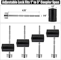 Vista 2 de CZC AUTO Cerradura de Acoplador de Lengüeta de Remolque Ajustable Cerradura de Pasador de Acoplador de Remolque, Diámetro 1/4 Pulgada, 3 Pulgadas