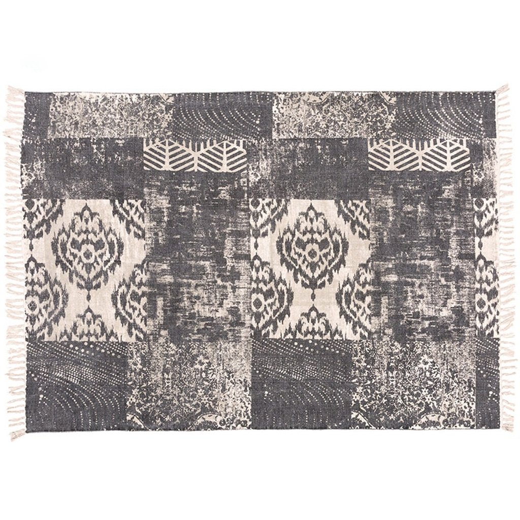 Tapis de salon rétro en coton doux 120x170cm indoor modern