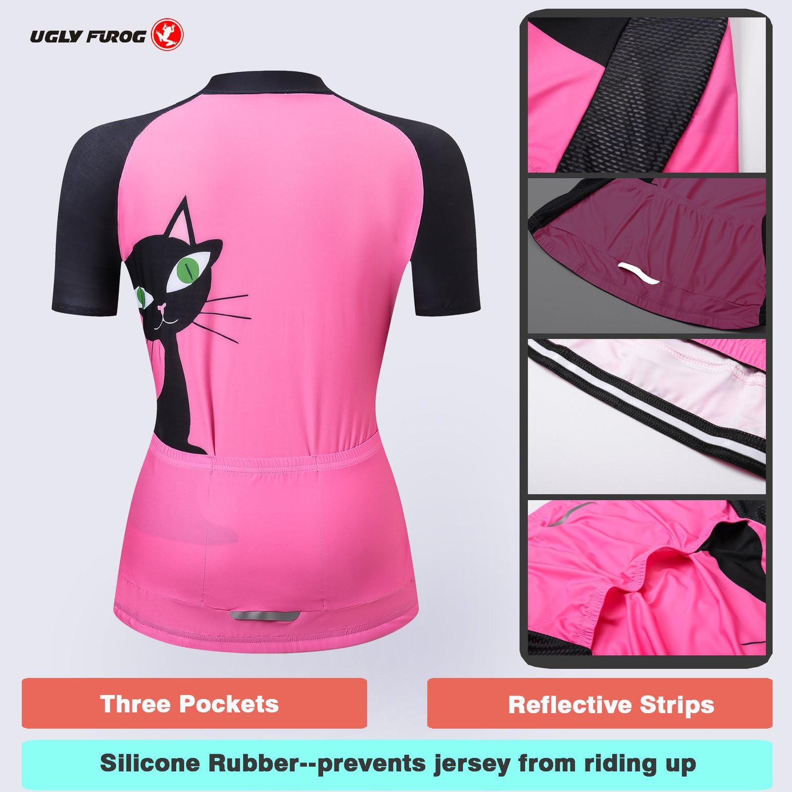 UGLY FROG Completo da Ciclismo da Donna, con Pantaloncini, Abbigliamento Estivo per Bici da Strada