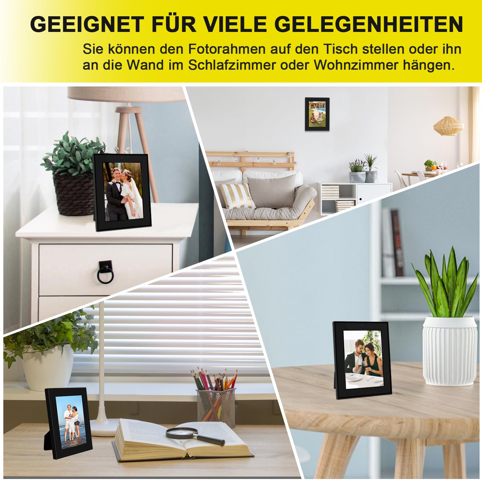 LXMIMI Bilderrahmen Kamera HD 1080P Kleine-Kamera, Fotorahmen Videokamera, Bilderrahmen Kleine Kamera Unterstützung Bewegungserkennung und Loop-Aufnahme, 4 Stunden Akkulaufzeit