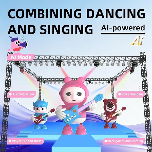 B BestCon Robot interactif doté d'IA, avec ChatGPT intégré, Robot Parlant Qui Chante et Danse, Jouet éducatif et ludique pour garçons et Filles (Rose) - 3