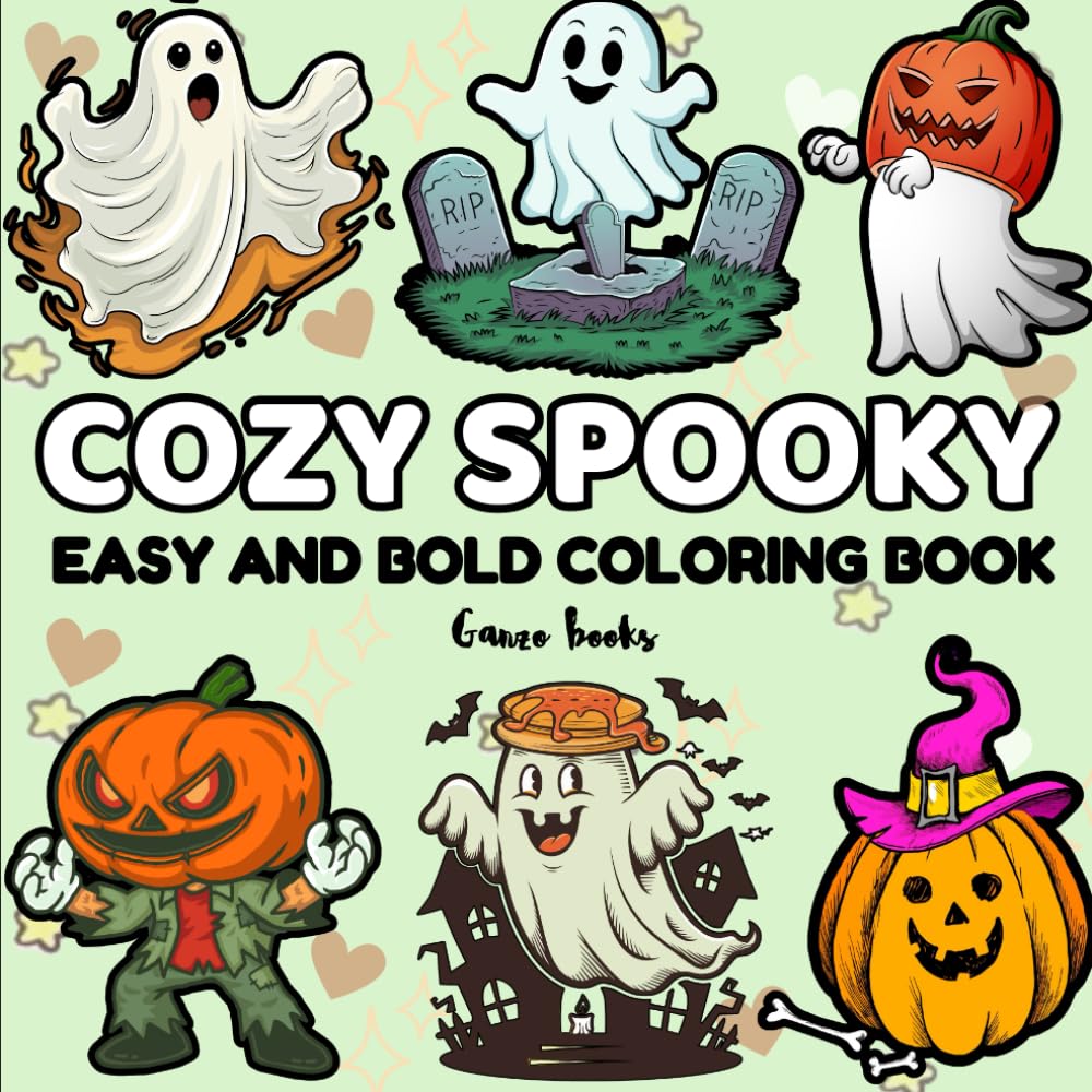 CLASSY CUTE SPOOKY: spooky colouring book for adults and teens featuring cute characters and creatures.(Easy &Bold)