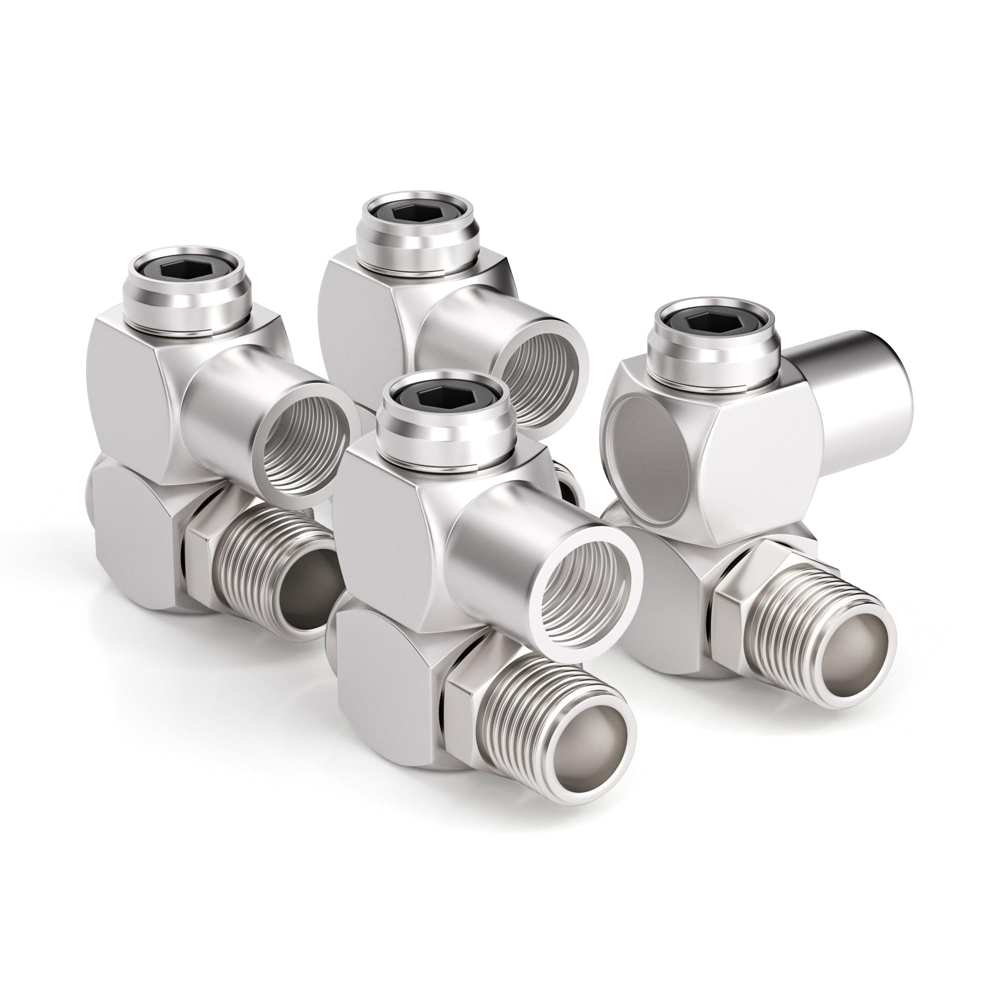 Adaptador herramienta de aire portátil en aluminio maquinado para alta presión y cero torsión