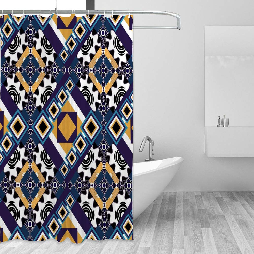 Rideau de douche imperméable pour une salle de bain moderne au motif abstrait