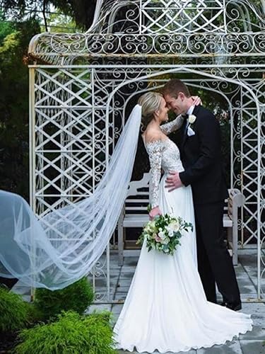 Miniatura 5 de Unsutuo Velo de novia velo de crin de caballo, velo personalizado, velo de tul nupcial con peine para mujeres y niñas