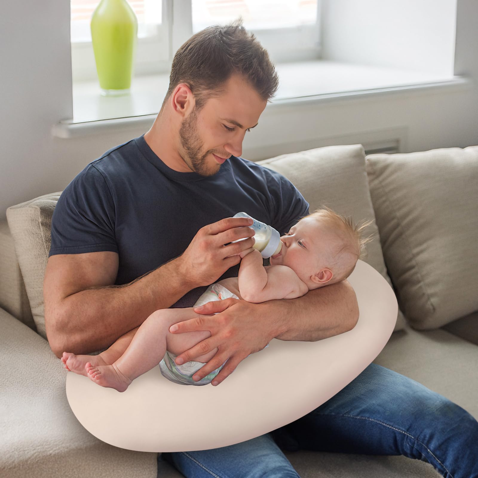 Federa Impermeabile Per Cuscino Allattamento - Copricuscino U 57x45.5cm, Materiale TPU, Cerniera Nascosta - Foto 6